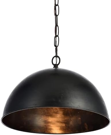Elegant Lighting Living District Merce 1-Light Transitional Metal Pendant in Black