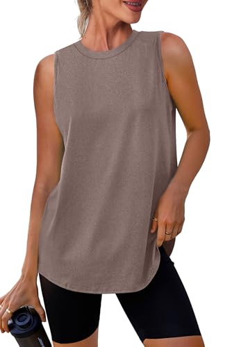 Image of Womens Workout Tank Tops Lightweight Sleeveless Shirts for Women Loose Fit Tops for Athletic Running Tennis Yoga