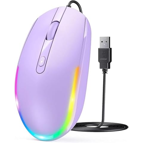 Seenda Wired RGB Backlit Mouse with 1.5m Cable Cover