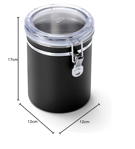 Foto von Tchibo Aromadose, Kaffeedose, 500g Füllvolumen, aromadicht, Edelstahl, Schwarz