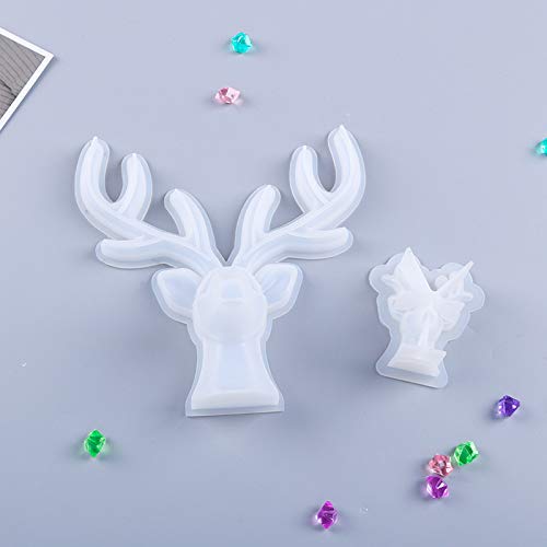 2-teilige Silikonform Für Teufelshörner, Ca. 5,4x4,6 Cm, Transparent & Flexibel, Für Harz, Ton & Schokolade