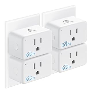 EIGHTREE Mini Smart Plug 5GHz Wi-Fi Compatible 15A, Smart Plugs That Work with Alexa & Google Home & SmartThings, Energy Monitor, Remote Control, Timer & Schedule, Wi-Fi Plugs