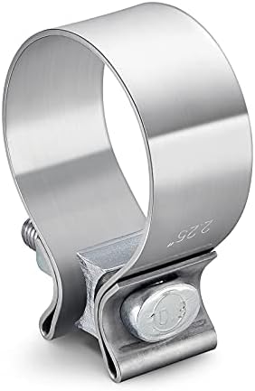 SYKRSS 2.25"Stainless Steel Narrow Band Exhaust Seal Clamp with 1 Block