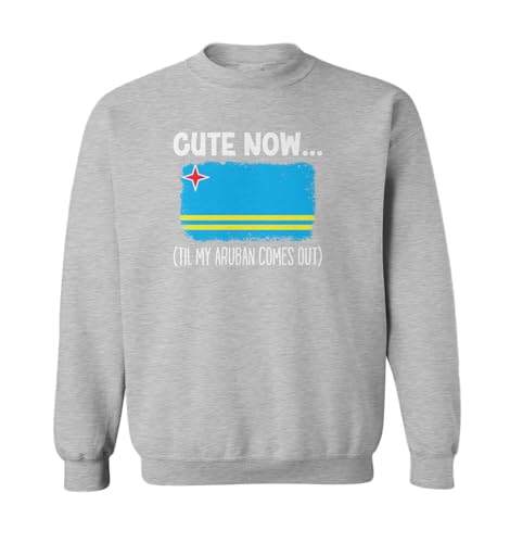 Tcombo Cute Now… Til My Aruban Comes Out Toddler Fleece Crewneck Sweater
