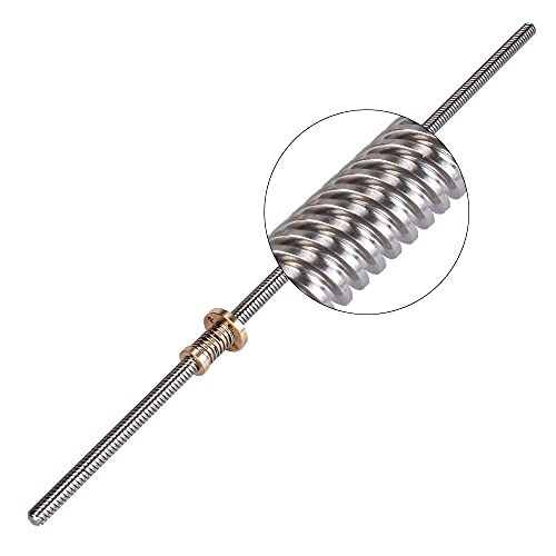 partes de la impresora Piezas de impresora 3D Tornillo de plomo T8 Tuerca con resorte anti retroceso 8MM 300350400500mm 17 Juego de cojinetes de motor paso a paso con tornillo de avance Piezas de repa