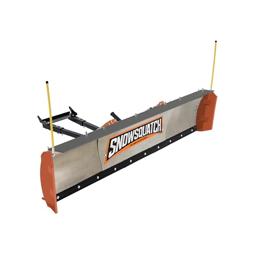 SNOWSQUATCH Deluxe Aluminum UTV Snow Plow System 60-72 Inch Adjustable Blade Universal Mount Kit