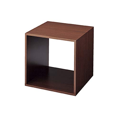 木製 ディスプレイ ボックス ブラウン 30cm角 【 カラーボックス オープンボックス キューブボックス ロの字 ストア・エキスプレス 】 61-428-16-3_12611-38