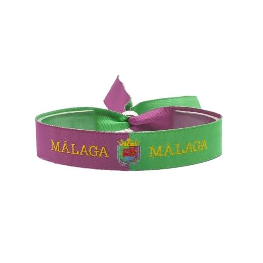 BDM Pulsera Malaga, Malagueños 100%, feria y futbol,Escudo Malaga costa del sol, pulsera bordada y ajustable