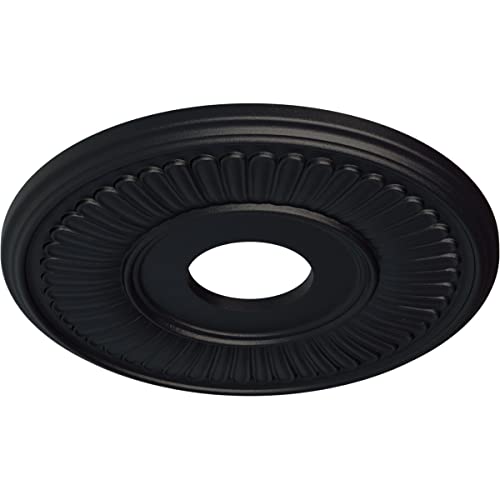 Image of 15 3 /4 inchOD x 3 7 /8 inchID x 3 /4 inchP Berkshire Ceiling Medallion (Fits Canopies up to 7 inch), Hand-Painted Steel Gray