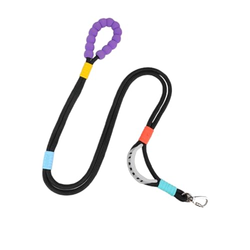 大型犬 リード 頑丈 肩掛け 腰巻き ロング 太さ1.2cm 長さ1.5m ショルダーリード パラコード おしゃれ ロングリード 大型犬 耐久 散歩 両手が使える (150cm,黒)