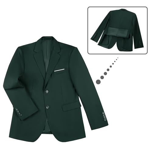 Image of Men's Slim Fit 3 Piece Suit Two Button Business Wedding Dress Tux Suit Set Jacket Vest Pants with Tie