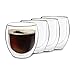 Produktbild DUOS 4X 310ml Jumbo doppelwandige Gläser Cappuchinogläser, Thermogläser - Set mit Schwebe-Effekt, auch für Tee, Cocktails, EIS, Säfte, Desserts UVM. geeignet, by Feelino