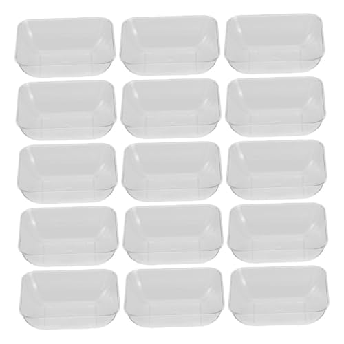 FOMIYES 100個 透明使い捨て長方形シーズニングプレート 調味料皿 多機能簡単食器 家 飲食店向けお酢 醤油 ディップ用食品トレイ