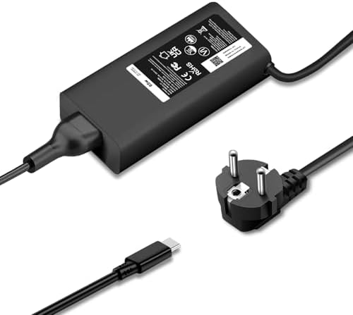 Chargeur Dell 65W USB-C - Remplacement Pour Latitude, XPS, Inspiron, Chromebook - Compact Et Sécurisé (CE/FCC/RoHS)