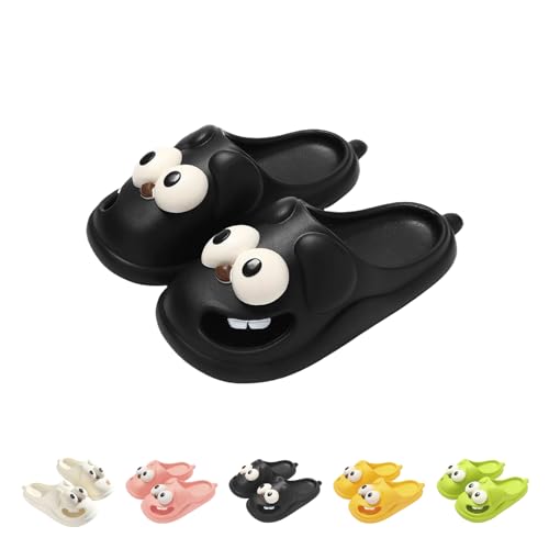 Big Eye Dog Slipper,Tongue Kiss Slippers,Women's Cute Cartoon Dog Slippers,Anti-Slip Beach Pool Shower Shoes