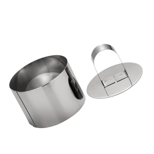 BESTonZON 2 Juegos Molde para Hamburguesas Inoxidable Prensa Multiusos para y Sándwiches Redondos Herramienta de Cocina Fácil de Limpiar y Duradera para y Picnic