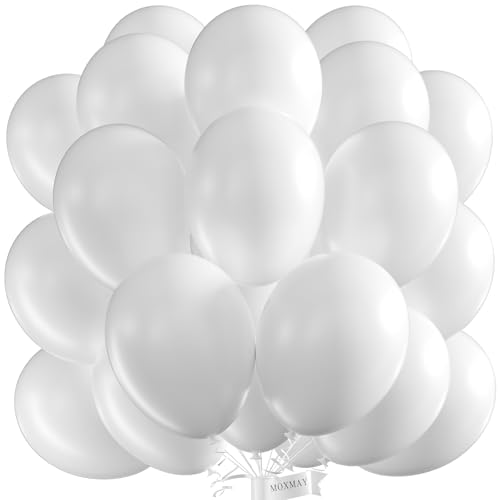 Image of White Balloons 50pcs 12 inch Party Decoration Matte Latex Balloonfor Birthday Wedding Engagement Anniversary Christmas Festival-White