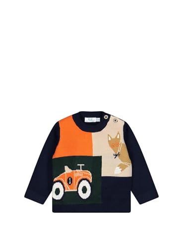 Pull enfant 3 ans à carreaux multicolore avec motif renard Melby