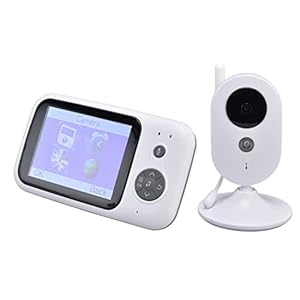 Videobabyfoon met Hoge Resolutie Schermcamera en Audio, 3,2 Inch Babyfoon Draadloze Visuele Energiebesparende Bewaking van de Kamertemperatuur 303B Babycamera(EU-stekker)