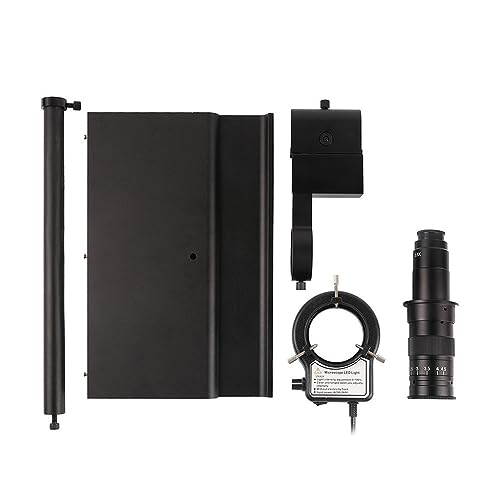 顕微鏡キット 290MMX260MMX290MM 顕微鏡スタンド + 56LED 顕微鏡リングライト + 180X レンズ 顕微鏡レンズアダプター