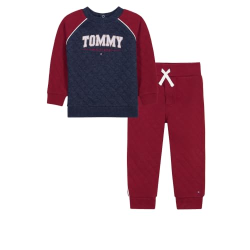 Image of Tommy Hilfiger Baby Boys' 2-piece Fleece Set, Sweatshirt and Jogger Sweatpant