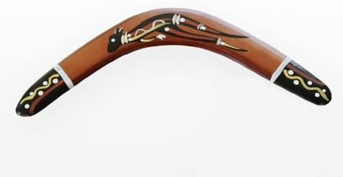 Boomerang Native Art Hand-Painted Boomerang – 29 cm, Kangaroo, Australian image 4