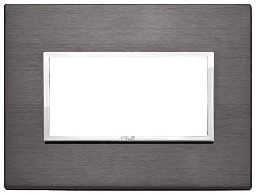  Vimar Serie Eikon Evo – Placca 4 Moduli Alluminio Serie Eikon Grigio Lava