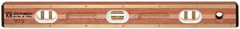 Johnson Level & Tool 636 36-Inch Flat Brass Mahogany Level