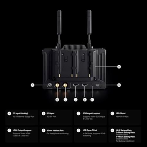 Image of Hollyland Pyro 7 Wireless Video Transmitter & Receiver & 7 inch Camera Field Monitor HDMI & SDI 1300ft Range, 60ms Latency Auto Dual-Band Hopping with Waveform, LUTs, Recording, Vector Scope,Solo kit