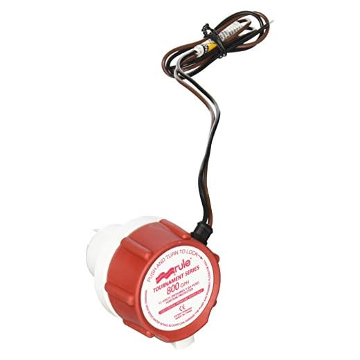 Rule 46DR Marine Rule 800 Replacement Motor for Tournament Series Livewell Pumps , White/Red