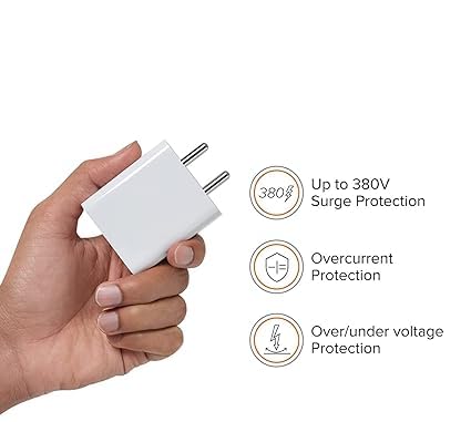 Image of Original 33W SonicCharge 2.0 USB Charger|Wall Charger Adapter with USB to Type-C Cable for MI 10T Pro /Note 9 /9 Power / 9 Prime /Note 10 (Adapter + USB to Type C Cable) (BB100)