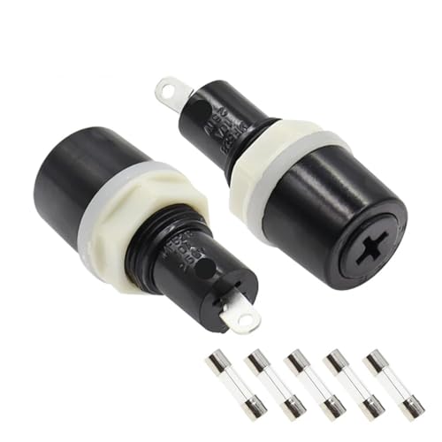 Porte-fusible à vis 5x20mm noir MF-528 idéal pour réparer vos amplificateurs et banquettes