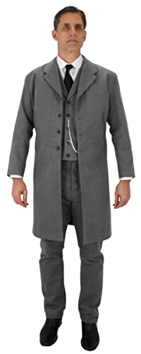 Historical Emporium Men's 100% Brushed Cotton Frock Coat
