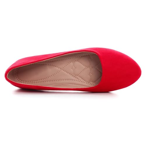 Image of Dear Time Women's Flats Comfortable Slip On Ballet Flats Soft Solid Casual Shoes