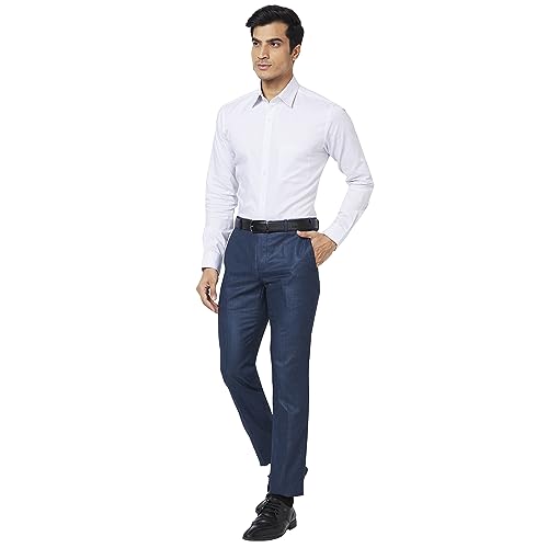 Image of Raymond Slim Fit Pure Cotton Checks Pattern Semi Cut Away Collar Formal Shirt