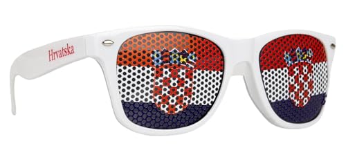 Promo Trade Kroatien Fanbrille Weiß 2er Set