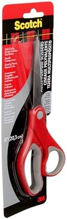 Scotch Scissors, 8" Multi-Purpose Scissors, Stainless Steel, 1 Pair, Red - 1