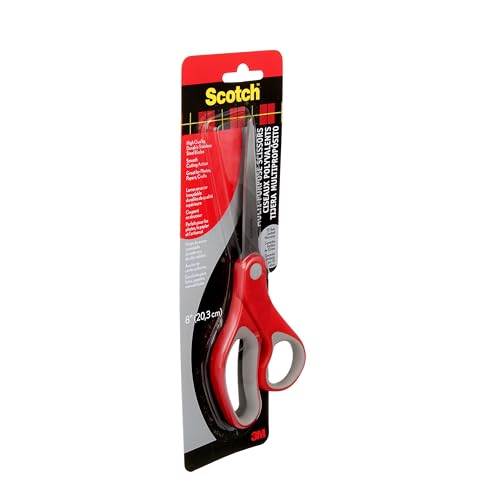 Scotch Scissors, 8" Multi-Purpose Scissors, Stainless Steel, 1 Pair, Red image 5