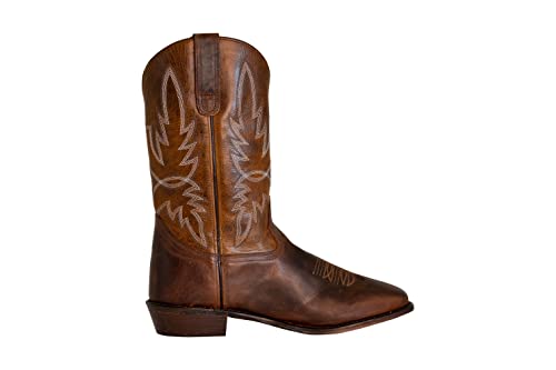 TuffRider Men’s Old Faithful Leather Embroidered Wide Square Toe Western boot4