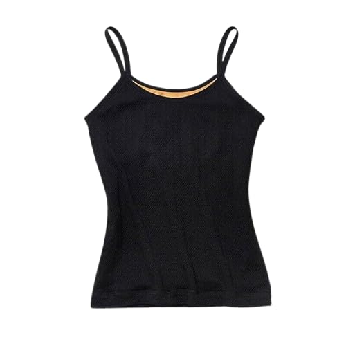 Premium & Stylish Women's Thermal Underwear Top - Thick Plus Velvet Fleece Lined Camisole - Apricot Slim-Fit Body Shaper Vest - Sexy Stretchy Winter Base Layer Shirt