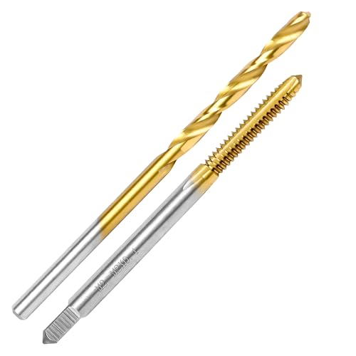 Image of M2x0.4 Tap and 1.6mm Drill Bit Kit, M2 HSS Metric Drill and Tap Set, Combination of Drill and Tap Kit for Metal
