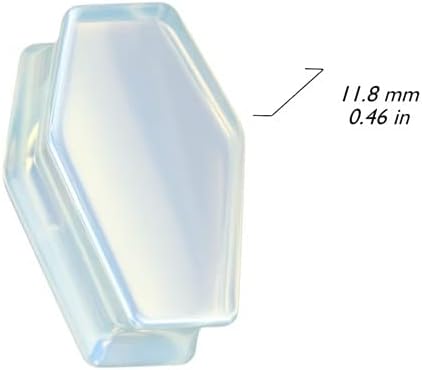 Pierced Owl Opalite Stone Coffin Shaped Double Flared Plug Gauges, Sold as a Pair