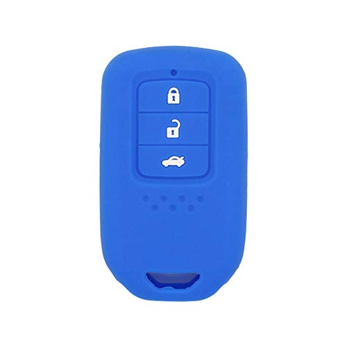 BROVACS Silicone Cover Protector Case Holder Skin Jacket Compatible with HONDA 3 Button Smart Remote Key Fob CV4209 Deep Blue