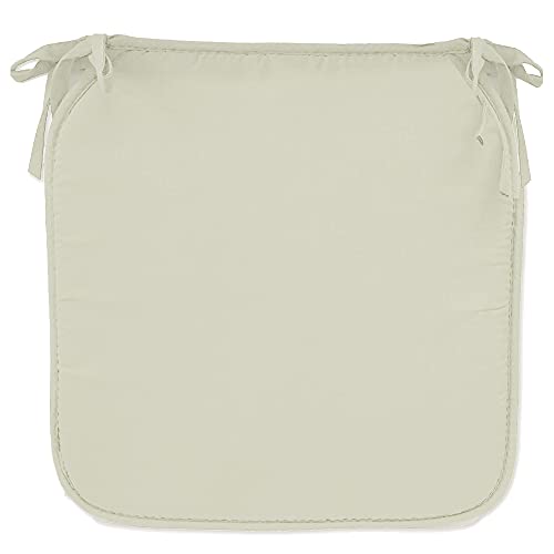 JEMIDI Coussin de chaise de jardin Coussin d'assise, Blanc crème, ca. 38cm x 38cm x 2cm Cover