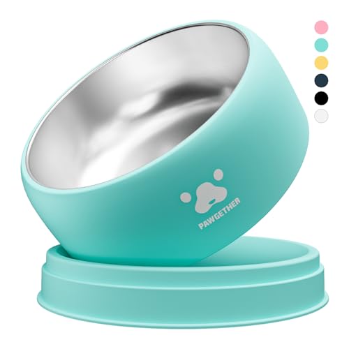 PAWGETHER Stainless Steel Dog Bowls, Pet Food Water Bowl with ...