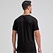 netdraw Men's Ultra-Soft V-Neck Bamboo Viscose Cotton T-Shirt, Moisture-Wicking Cooling Lounge Casual Pajama Tees, Black, Small