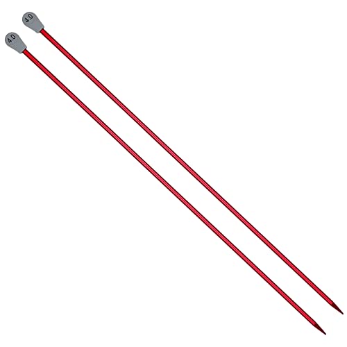 Coopay Knitting Needles 4.0mm UK Size, Aluminium, Straight, 35cm Long, Lightweight, Non-Porous, Water-Resistant, Snag-Free