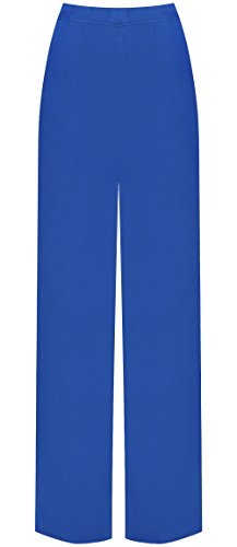 WearAll - Damen Übergröße Palazzo weitem Bein Schlaghosen...