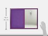 Bi-Office Combination Board Lavender, Silver Finish Magnetic Dry Erase / Purple Softtouch Notice Board, 60 x 45 cm - Image 4