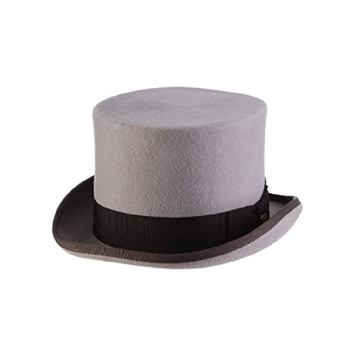 Scala Classico Men's Wool Felt English Topper Hat, Grey, M